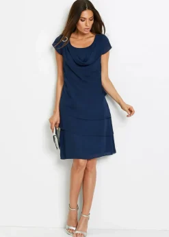 Minikleid im Lagen-Look mit dekorativem Accessoire