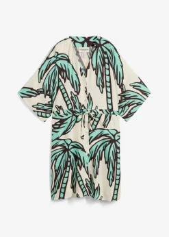 Minikleid mit Kimono-Ärmeln aus fließender Viskose