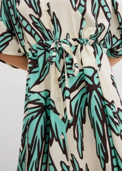 Minikleid mit Kimono-Ärmeln aus fließender Viskose