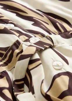 Minikleid mit Kimono-Ärmeln aus fließender Viskose