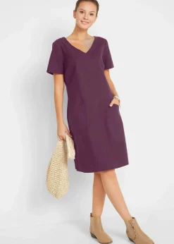 Minikleid mit Leinen