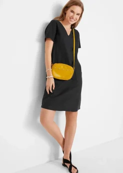 Minikleid mit Leinen