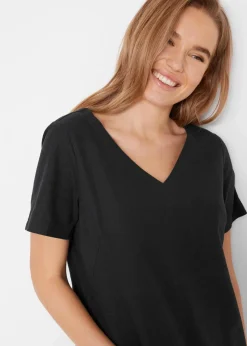 Minikleid mit Leinen