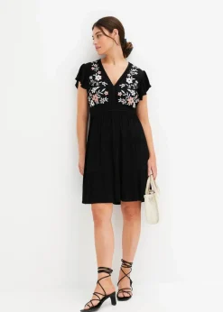 Minikleid mit Stickerei