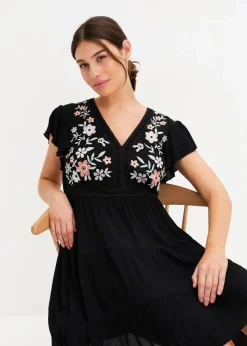 Minikleid mit Stickerei