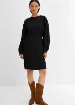 Minikleid mit Struktur aus Viskose-Mix