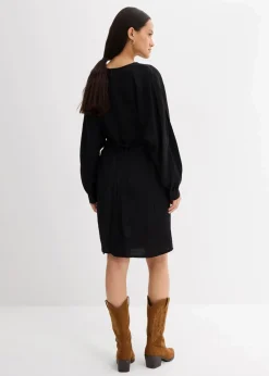 Minikleid mit Struktur aus Viskose-Mix