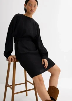 Minikleid mit Struktur aus Viskose-Mix