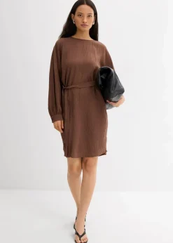 Minikleid mit Struktur aus Viskose-Mix