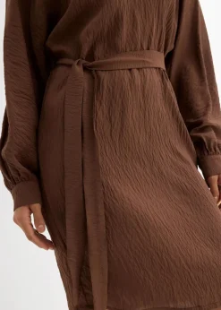 Minikleid mit Struktur aus Viskose-Mix