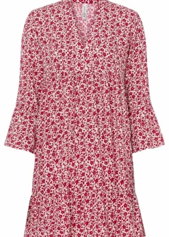 Minikleid mit Volants aus fließender Viskose