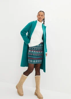 Minirock mit Norwegermuster aus Baumwoll-Elasthan-Mix