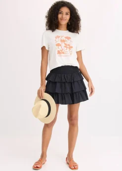 Minirock aus reiner Baumwolle