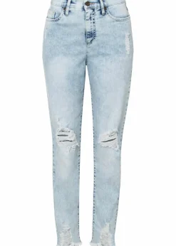 Mom-Jeans High Waist mit Destroy-Effekten
