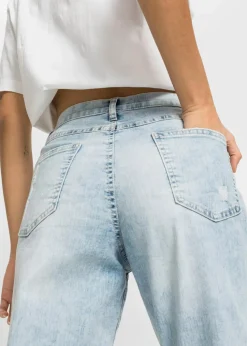 Mom-Jeans High Waist mit Destroy-Effekten