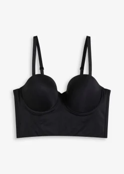 Multiway Schalen-BH Top mit Glanzeffekt