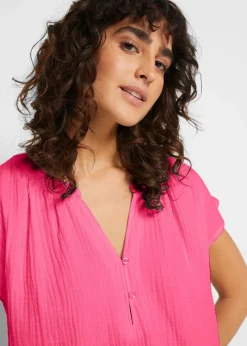 Musselin-Blusentop aus reiner Baumwolle