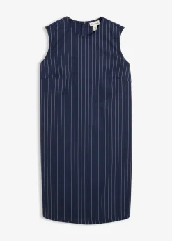 Nadelstreifen Minikleid aus Viskose-Mix