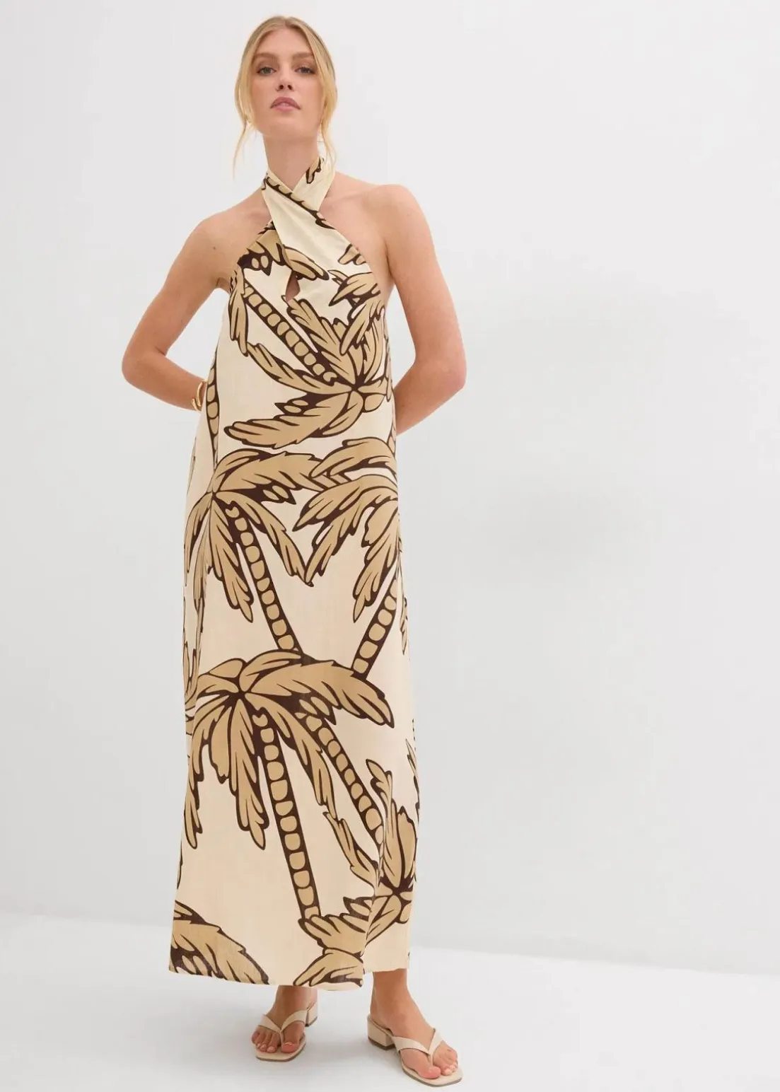 Neckholder-Kleid in A-Linie