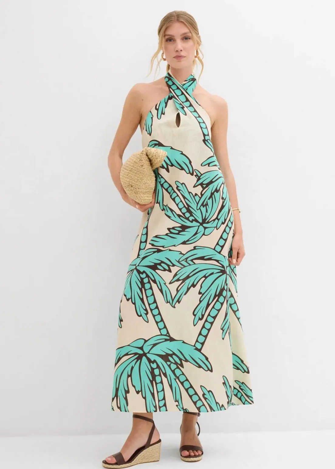 Neckholder-Kleid in A-Linie