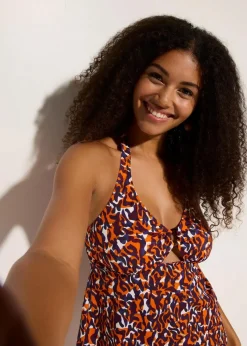 Neckholder-Tankini mit Ringdetail (2-tlg.Set)