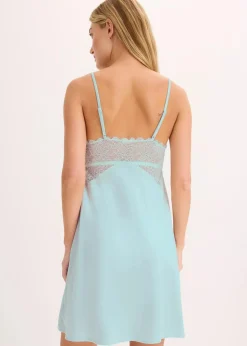 Negligé mit glänzendem Material