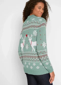 Norweger-Pullover mit Turtleneck