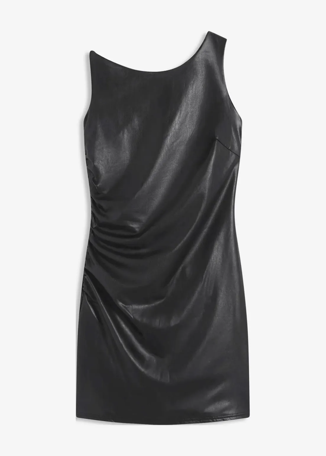 Offshoulder Minikleid in Lederimitat