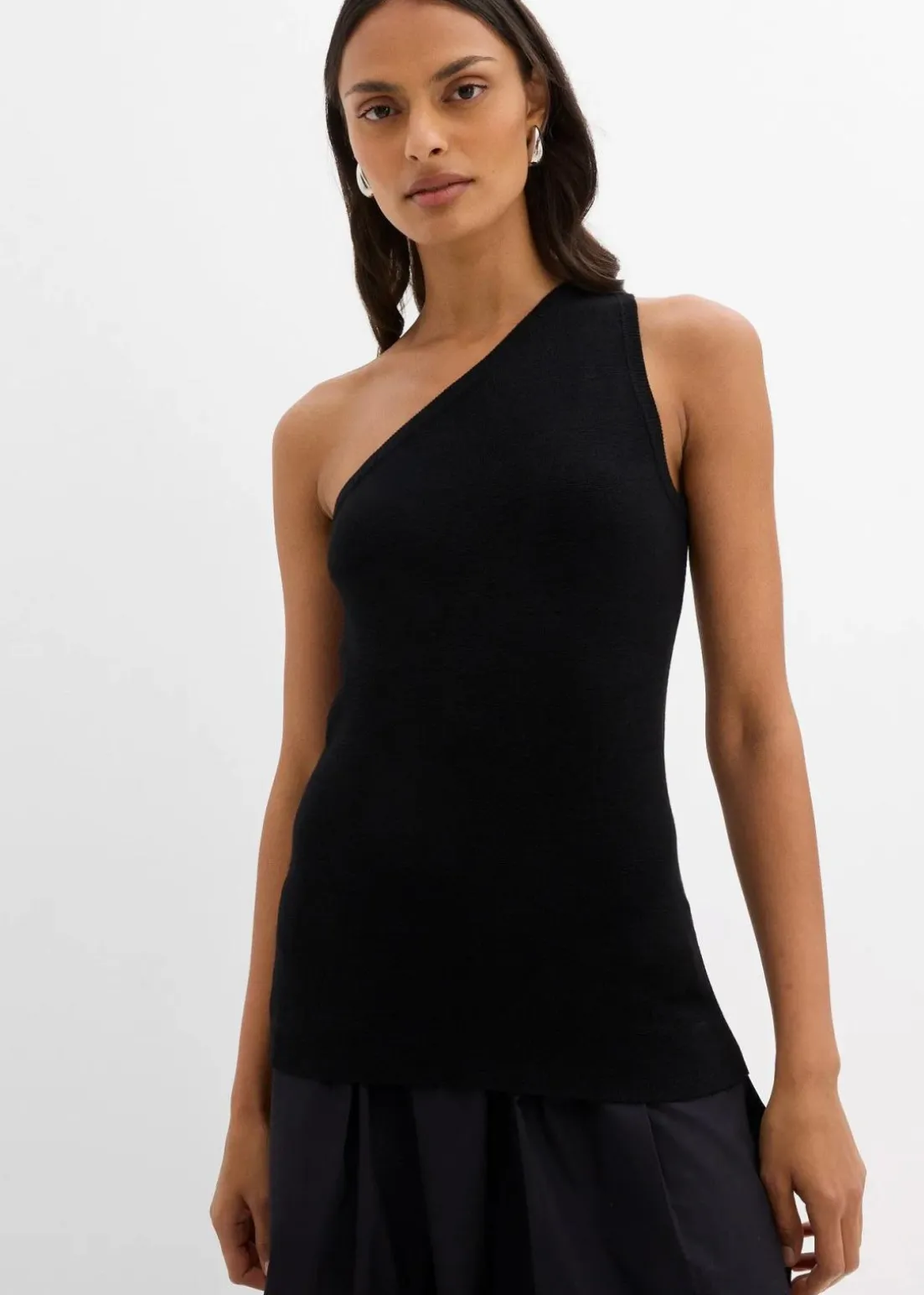 Off-Shoulder Stricktop aus Viskose-Mix