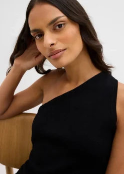 Off-Shoulder Stricktop aus Viskose-Mix