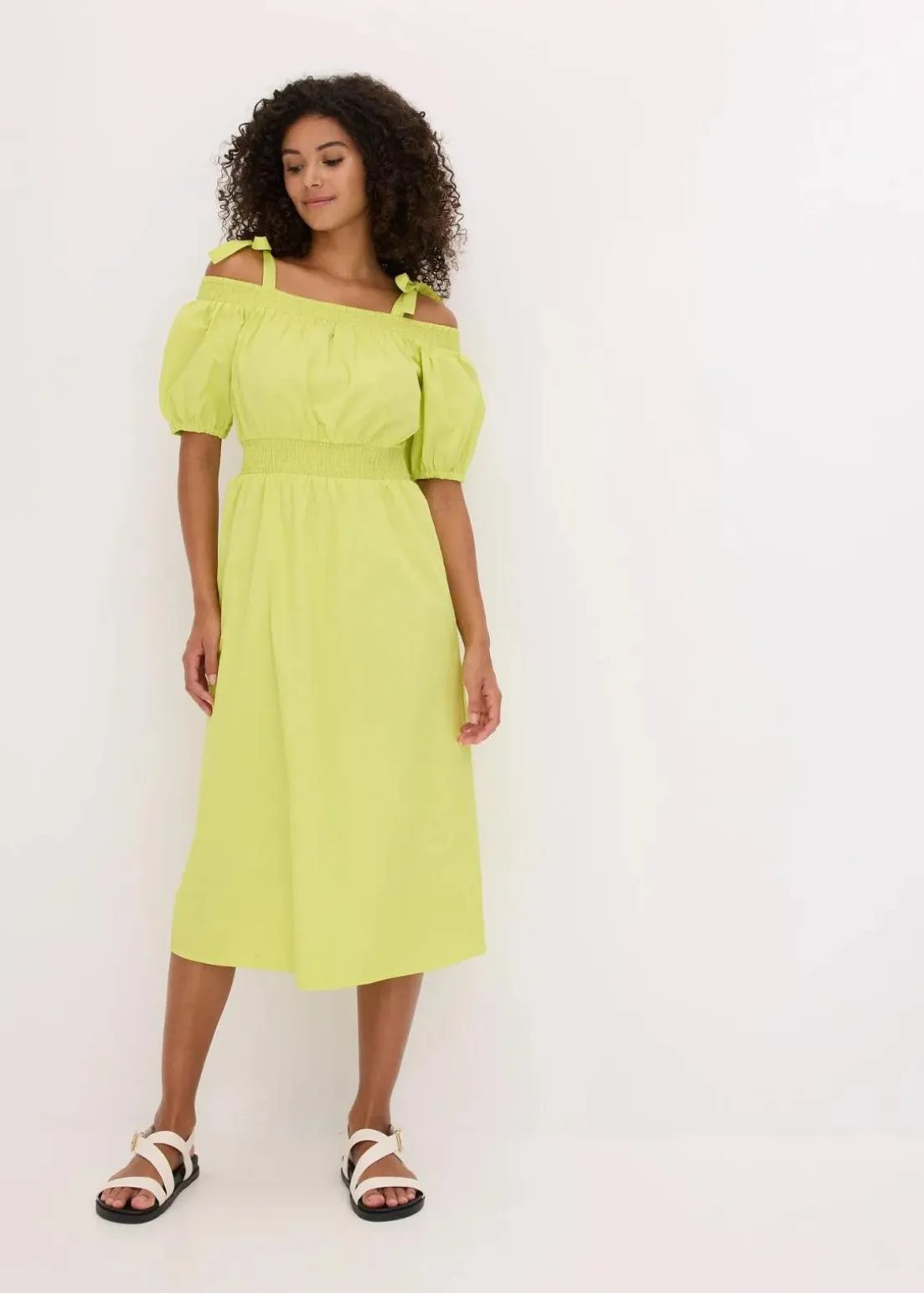 Off-Shoulder-Kleid aus reiner Bio-Baumwolle