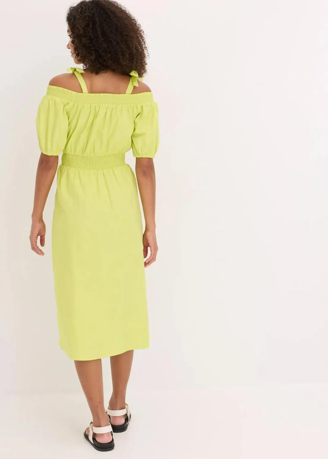 Off-Shoulder-Kleid aus reiner Bio-Baumwolle