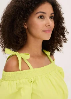 Off-Shoulder-Kleid aus reiner Bio-Baumwolle