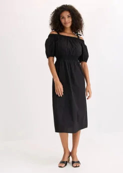 Off-Shoulder-Kleid aus reiner Bio-Baumwolle