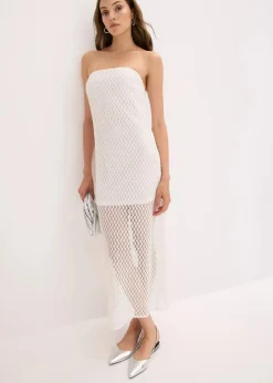 Off-Shoulder-Kleid mit Spitze