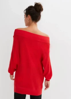 Off-Shoulder-Pullover aus Viskose-Mix