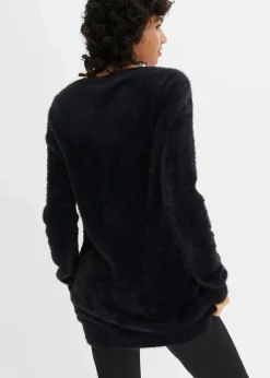 Off-Shoulder-Pullover mit Weihnachtsmotiv