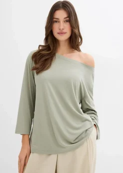Off-Shoulder-Shirt aus softem Modal-Mix