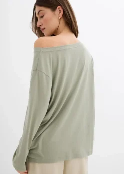 Off-Shoulder-Shirt aus softem Modal-Mix