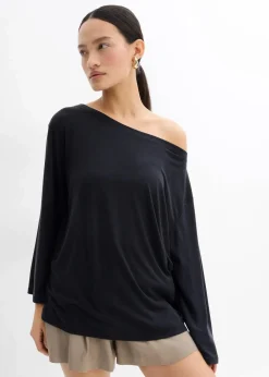Off-Shoulder-Shirt aus softem Modal-Mix