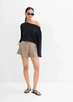 Off-Shoulder-Shirt aus softem Modal-Mix
