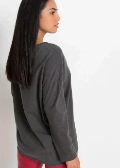 Off-Shoulder-Shirt mit Weihnachtsmotiv