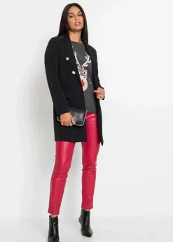 Off-Shoulder-Shirt mit Weihnachtsmotiv