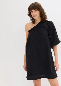 One-Shoulder-Kleid aus Baumwolle