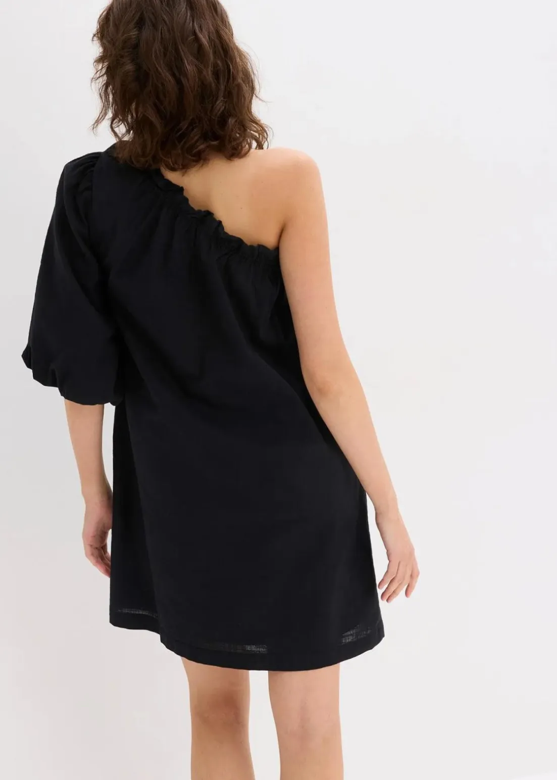 One-Shoulder-Kleid aus Baumwolle