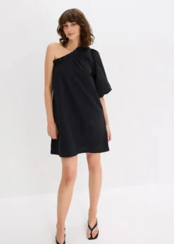 One-Shoulder-Kleid aus Baumwolle