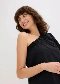 One-Shoulder-Kleid aus Baumwolle