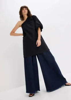 One-Shoulder-Kleid aus Baumwolle