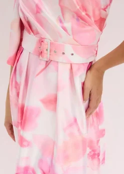 One-Shoulder-Kleid aus glänzendem Satin