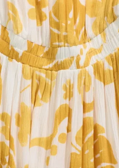 One-Shoulder-Kleid aus strukturierter Viskose